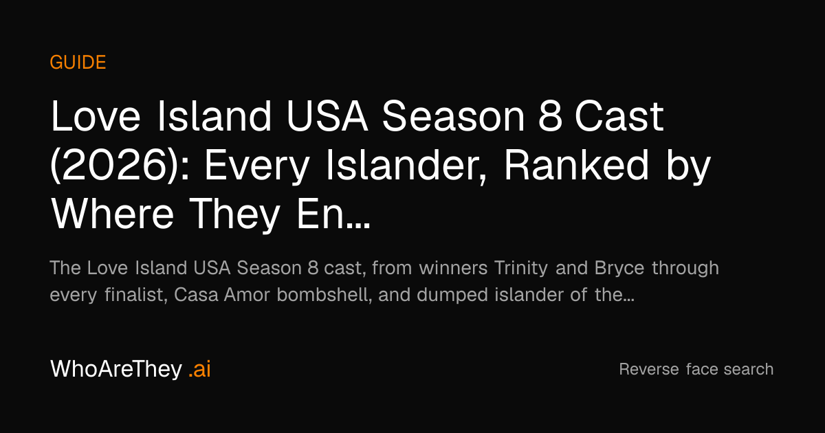 Love Island USA Season 8 Cast (2026): Every Islander, Ranked by Where ...